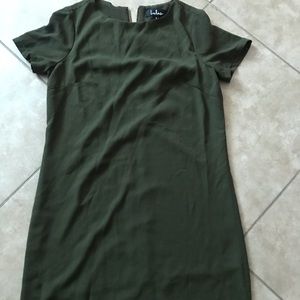 Green dress with zipper in the back